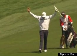 Nick Watney hits a double eagle in the first round of the U.S. Open. Video via <a href=