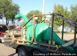 This fiberglass dinosaur was reported missing from a Montana truck stop on June 21.