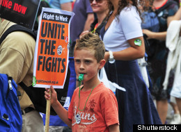 Not all child protesters are as serious as this one.