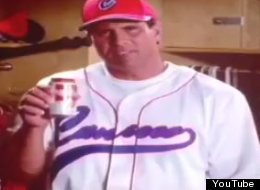 Jose Canseco stars as a beer spokesman in a commercial aired in Kansas City during the MLB Home Run Derby.