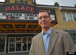 Rev. Henry Clarke at the Palace Theater in Eastwood, NY, where he has the Hillsview Church. Credit: RNS photo by Dick Blume/The Post Standard