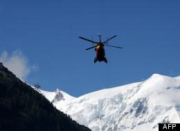 An injured skier was airlifted to safety after being caught in an avalanche not far from Mount Washington. Pictured here is a safety aircraft attending to an avalanche on Mont Maudit in France. (AFP)