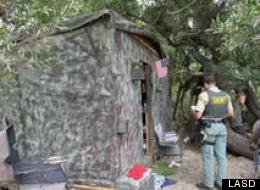 Los Angeles sheriff's deputies found an illegal structure and marijuana plants at the Tujunga Ponds Wildlife Sanctuary in Los Angeles, Calif.