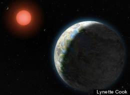 Gliese 581g, right, is 22 light-years from earth, and is known as the first