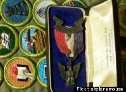 Boy Scout badges and a medal. (Flickr: AIRPLANEMOUSE)