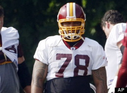 Washington Redskins Fred Matua attends football training camp at Redskins Park Sunday, July 27, 2008 in Ashburn, Va. (AP Photo/Pablo Martinez Monsivais)