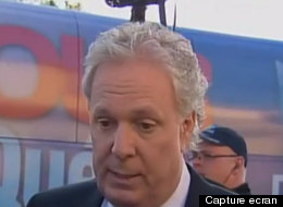 Jean Charest, lors de son point de presse le 8 août 2012. (Capture d'écran)