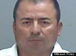 Efrey Guzman is accused of biting a man's penis.