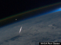 NASA astronaut Ron Garan took this photograph during the Perseid meteor shower on Aug. 13, 2011 from the International Space Station.