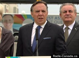 François Legault, au 25e jour de la campagne, le 25 août 2012. (Radio-Canada.ca)