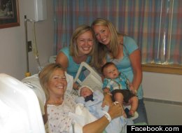 Linda Sirois, 49, gave birth to her own grandson because her daughter was diagnosed with a heart condition that makes it unsafe for her to be pregnant.