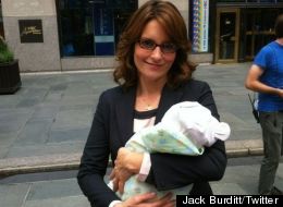 Tina Fey on set of