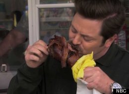 Supercut: Ron Swason loves food