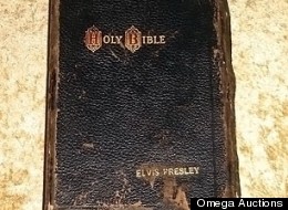 Elvis' bible sold for about $94,000. His soiled underwear wasn't so lucky.