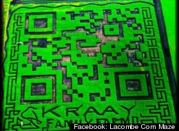 The Kraay Family Farm in Alberta, Canda created the world's largest QR code for the farm's annual corn maze.