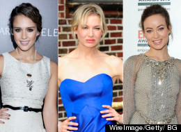 Jessica Alba, Renée Zellweger y Olivia Wilde en un vestido de Carolina Herrera.