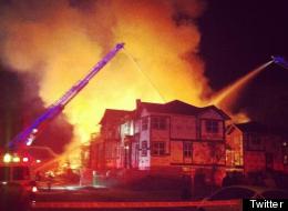 No one was hurt after a fire ripped through a McKenzie Towne condo building. (Twitter: @CortneyEvanna)