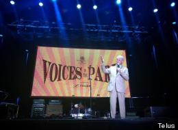Former President Bill Clinton speaks at Voices In The Park in Vancouver. (Telus)