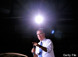 U.S. Republican presidential candidate Mitt Romney speaks during a campaign rally at the Wings Over the Rockies Air and Space Museum in Denver, Colorado, on October 1, 2012. (JEWEL SAMAD/AFP/GettyImages)