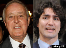 Former prime minister Brian Mulroney warned against underestimating Justin Trudeau's political capabilities as the Quebec MP made his first campaign stop for the federal Liberal leadership in Calgary on Wednesday. (Alamy)