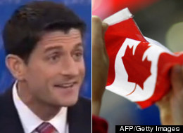 Republican Vice Presidential Candidate Paul Ryan praised Canada's corporate tax rate during his debate with Joe Biden on Thursday night. (AFP/Getty Images)