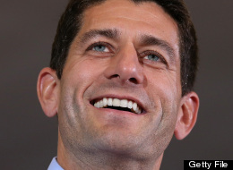 MARION, OH - OCTOBER 28: Republican vice presidential candidate U.S. Sen. Paul Ryan (R-WI) smiles during a campaign rally at the Marion County Fairgrounds on October 28, 2012 in Marion, Ohio. (Photo by Justin Sullivan/Getty Images)