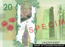 On Wednesday, the Bank of Canada will begin circulating a new $20 bill made of polymer instead of paper. (Photo: Bank of Canada handout)