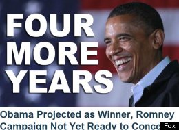 Front pages announce the victory of Barack Obama Tuesday night.