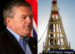 New Brunswick Premier David Alward says his government will deliver a blueprint in this legislative session that will set out how the province plans to proceed with shale gas development. The Progressive Conservative government delivered a throne speech Tuesday to kick off the fall session. (CP/AFP/Getty Images)
