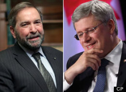 Tom Mulcair boasts that he often sounds more like a conservative than Prime Minister Stephen Harper. (CP)