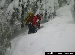 North Shore Rescue members have responded to several precarious situations over the past week. (North Shore Rescue)