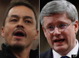 Shawn Atleo's leadership as national chief of the Assembly of First Nations is on the line today amid demands from First Nations chiefs that he boycott talks with Prime Minister Stephen Harper. (CP)