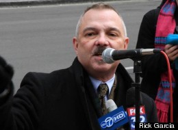 Rick Garcia at a marriage equality rally this year.