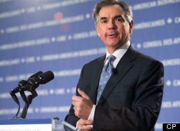 Former cabinet minister Jim Prentice says that Canada has Canada has been complacent when it comes to making the most of its resource wealth. Here, Prentice is pictured at the CABC (Canadian American Business Council) in Ottawa Canada November 19 2012 (CP/ Jake Wright)