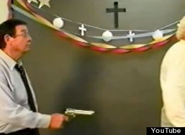 Pastor Jim Colerick showcasing some Christian swag.