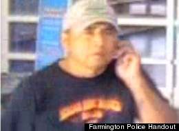 Surveilance photo of a man in Farmington, N.M. who police allege he threw semen on two women inside a local Walmart.